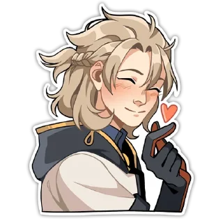 Стикер Albedo (by @elenven.art) - 9