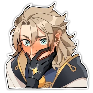 Стикер Albedo (by @elenven.art) - 4