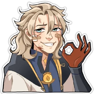 Стикер Albedo (by @elenven.art) - 10