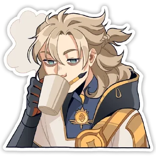 Стикер Albedo (by @elenven.art) - 0