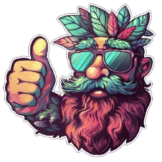 Стикер Амарантовый лес @gerasimenko_uxui - 0