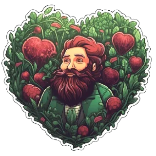 Стикер Амарантовый лес @gerasimenko_uxui - 1