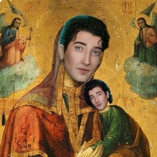 человеческое лицо живопись одежда