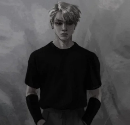 Стикер эндрю миньярд.чб. :: @fStikBot - 10