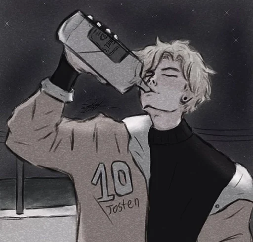 Стикер эндрю миньярд.чб. :: @fStikBot - 9