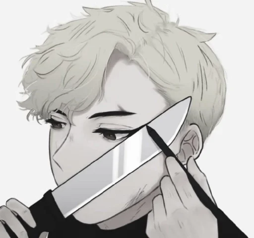 Стикер эндрю миньярд.чб. :: @fStikBot - 5