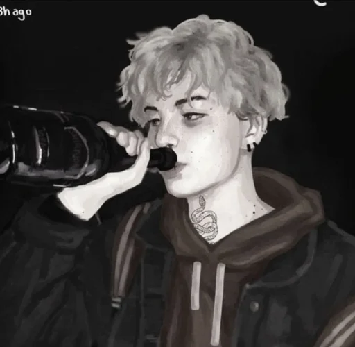 Стикер эндрю миньярд.чб. :: @fStikBot - 0