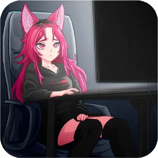 Sticker Ани-тян | ушла с анитупа - 1