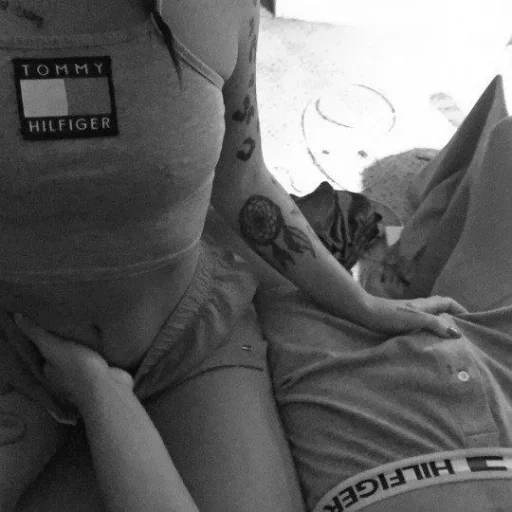 person black and white clothing