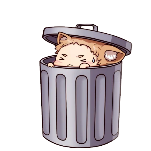 контейнер для отходов мультфильм иллюстрация