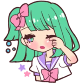 Стикер Animegirl @stickersb2b - 3