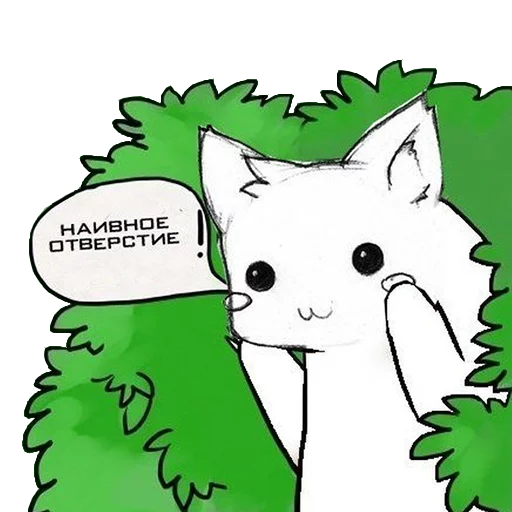 эскиз кошка рисование