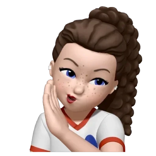 cartoon human face figurine