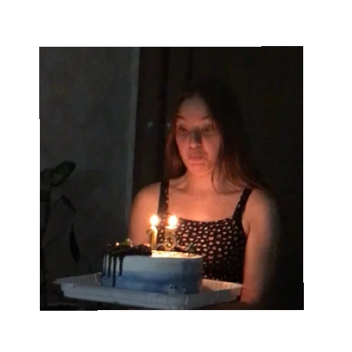 person birthday cake candle