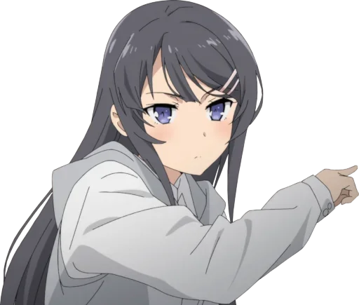 Стикер @Anime_stickery Девочка зайка - 0