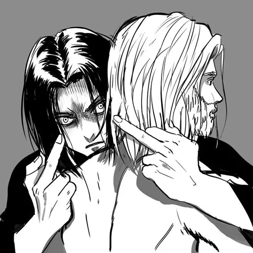 аниме эскиз иллюстрация