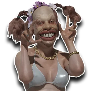 human face smile chest