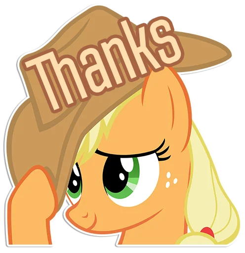 Стикер Applejack speaks [Eng] | By @Egor418 - 11