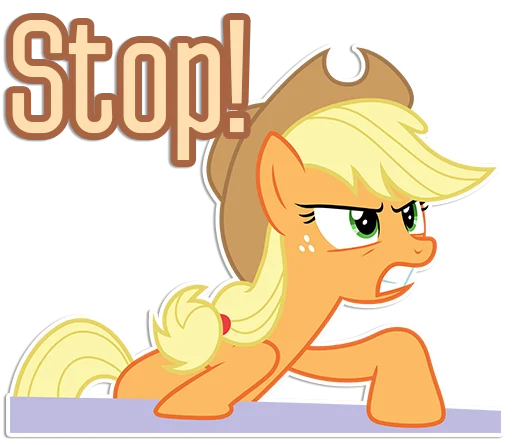 Стикер Applejack speaks [Eng] | By @Egor418 - 9