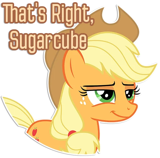 Стикер Applejack speaks [Eng] | By @Egor418 - 8
