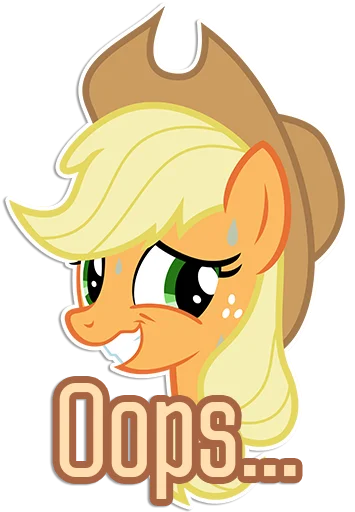 Стикер Applejack speaks [Eng] | By @Egor418 - 7