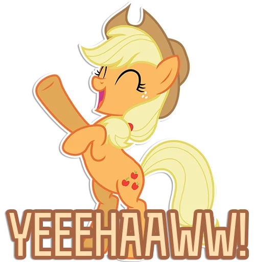 Стикер Applejack speaks [Eng] | By @Egor418 - 6