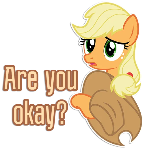Стикер Applejack speaks [Eng] | By @Egor418 - 4
