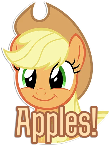 Стикер Applejack speaks [Eng] | By @Egor418 - 0