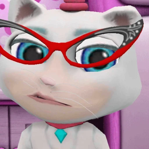 мультфильм очки кошка