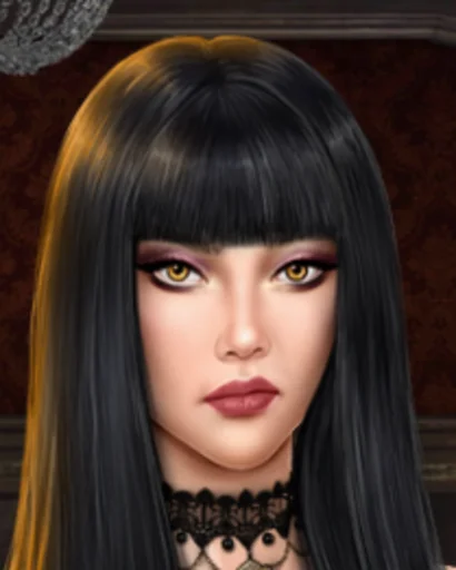 bangs lip human face