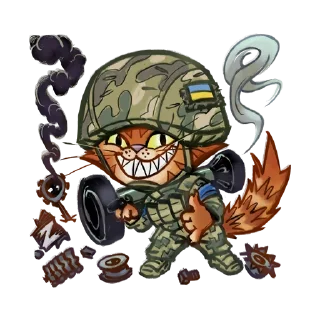 Стикер Котики ЗСУ - 10