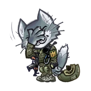 Стикер Котики ЗСУ - 3