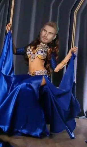 Человек танцевать человеческое лицо