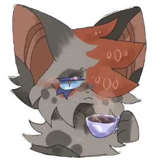 Sticker 𖤐⭒๋࣭ ⭑ Уголёк на все случаи жизни ♡ - 6