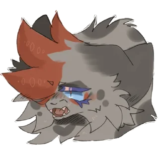 Sticker 𖤐⭒๋࣭ ⭑ Уголёк на все случаи жизни ♡ - 0