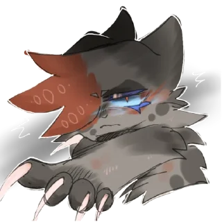 Sticker 𖤐⭒๋࣭ ⭑ Уголёк на все случаи жизни ♡ - 7