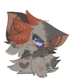 Sticker 𖤐⭒๋࣭ ⭑ Уголёк на все случаи жизни ♡ - 1