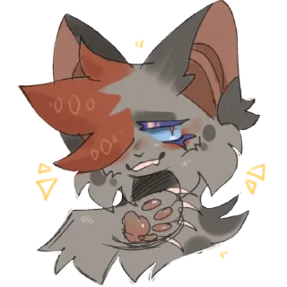 Sticker 𖤐⭒๋࣭ ⭑ Уголёк на все случаи жизни ♡ - 2