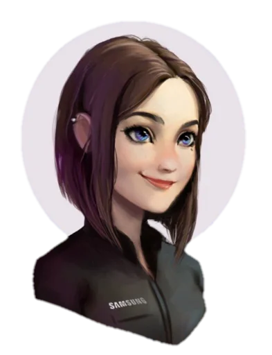 human face cartoon woman