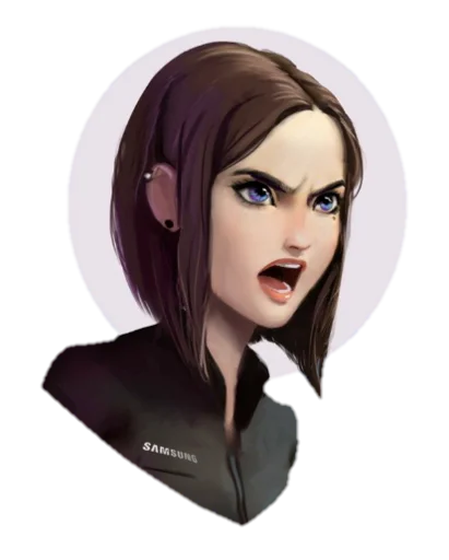 human face cartoon lipstick