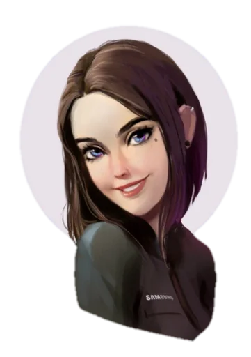 human face cartoon woman