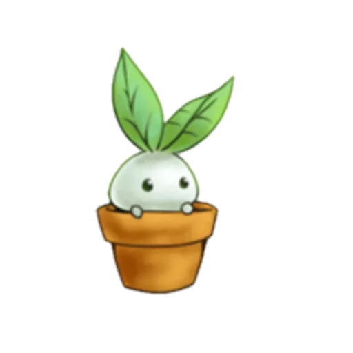 цветочный горшок Комнатное растение мультфильм