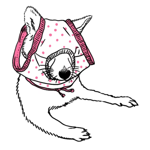 рисование эскиз собака