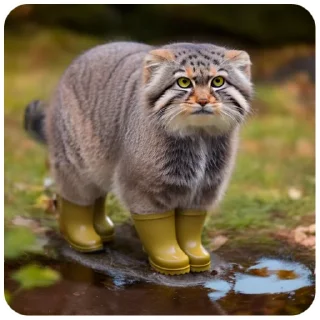 Sticker Autumn Manul @animalplantspb - 5