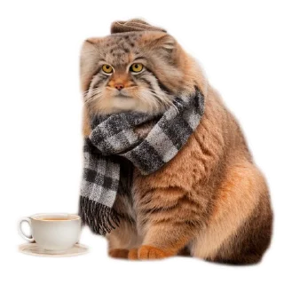 Sticker Autumn Manul @animalplantspb - 9