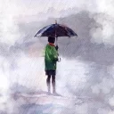 Стикер Autumn rain - 11