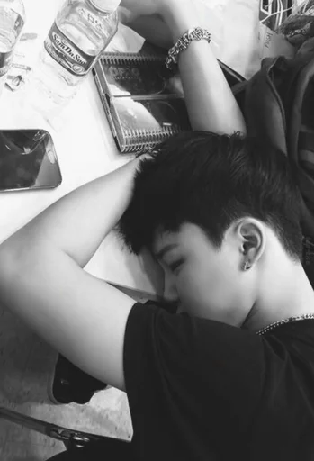 person black and white human face