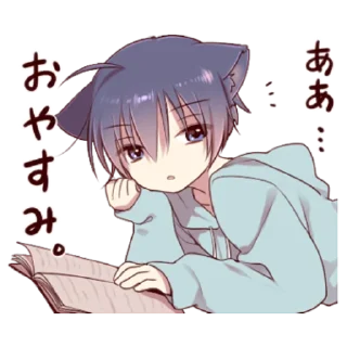 Sticker Boy of a black cat 6 - 3