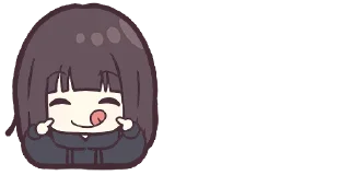 Стикер Menhera-chan. Emoji :: @line_stickers - 3