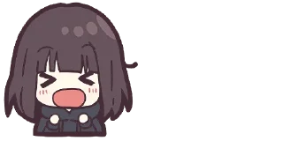 Стикер Menhera-chan. Emoji :: @line_stickers - 6